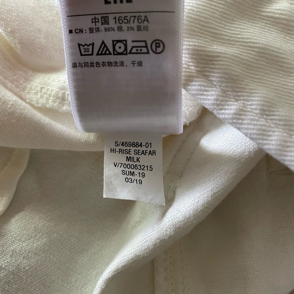 GAP Women’s High Rise Button-Fly Shorts 10 Milk - Picture 9 of 11